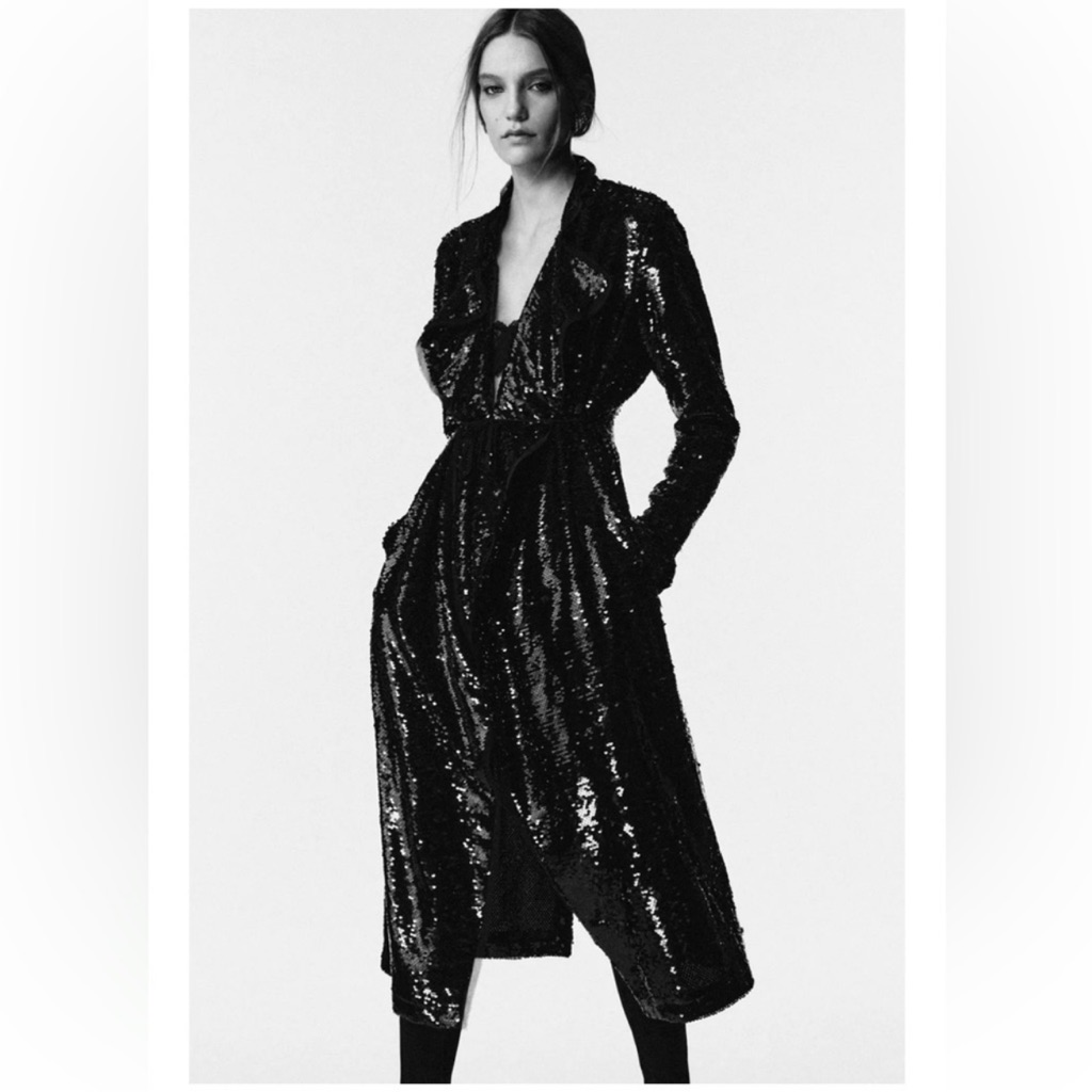 Zara Limited Edition Sequin Coat